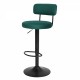 Modern Bar Stools Set of 2,Curved Backrest Upholstered Counter Height Bar Stools,Adjustable Bar Stool 24.5