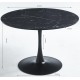 42.1 InchBlack Tulip Table Mid-century Dining Table for 4-6 people With Round Mdf Table Top, Pedestal Dining Table, End Table Leisure Coffee Table