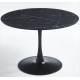 42.1 InchBlack Tulip Table Mid-century Dining Table for 4-6 people With Round Mdf Table Top, Pedestal Dining Table, End Table Leisure Coffee Table