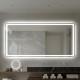 40*24 Inch LED Bathroom Mirror Vanity Mirrors with Front Lights Wall Mounted Anti-Fog Frameless Make Up Mirror with Light 5 mm Copper-Free Silver Mirror Horizontal or Vertical