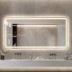 40*24 Inch LED Bathroom Mirror Vanity Mirrors with Front Lights Wall Mounted Anti-Fog Frameless Make Up Mirror with Light 5 mm Copper-Free Silver Mirror Horizontal or Vertical