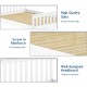 Twin Bed Frames with Headboard, Solid Wooden Platform Bed with Corner, Modern Low Profile Bed Frame, No Box Spring Needed, White