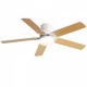 42 Inch Modern Ceiling Fan With 3 Color Dimmable Light 5 Blades Remote Control Reversible DC Motor White