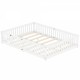 Queen Size Bed Floor Bed with Safety Guardrails and Door for Kids, White(Expect Arrival Date 2024.7.26), Old SKU W158090696