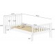 Twin Bed Frames with Headboard, Solid Wooden Platform Bed with Corner, Modern Low Profile Bed Frame, No Box Spring Needed, White