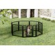 Dog Playpen Outdoor, 8 Panel Dog Fence 31.'' Pet Pen for Small Dogs Pet Exercise Pen for Puppy/Rabbit/Small Animals Portable Playpen for RV Camping Garden Yard, Indoor. Black, 26.3'' W x 31.5'' H.