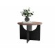 35 Inch Modern Retro Round Coffee Table for Living Room and Bedroom