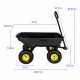 Folding car Poly Garden dump truck with steel frame, 10 inches. Pneumatic tire, 300 lb capacity body 75L