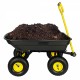 Folding car Poly Garden dump truck with steel frame, 10 inches. Pneumatic tire, 300 lb capacity body 75L