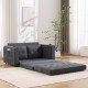 3-in-1 Upholstered Futon Sofa Convertible Sofa bed,Foldable Tufted Loveseat with Pull Out Sleeper Couch Bed,Folding Mattres Love Seat Daybed W/Side Pockets and Cup Holder, Dark Gray