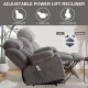 Power Lift Recliner Chair with Heat and Massage Electric Fabric Recliner Chair for Elderly with Side Pocket, USB Charge Port, Remote Control for Living Room (Grey)A+B