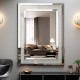 Large Wall-Mounted Silver Decorative Rectangular Wall Mirror for Home, Living Room, Bedroom, Entryway (clear HD mirror)