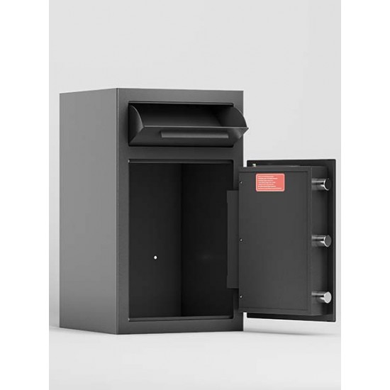 Depository Drop Safe, Front Drop Slot Lock Box with Digital Combination and Anti-Fishing, Silent Deposit Safe Box, Security Money Safe for Cash Slips Expense Business Office Home