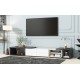 U-Can 51''-98.4'' Modern Extendable TV Stand for TVs up to 100 Inches, Entertainment Center Media Console Corner Console with 2 Drawers and 4 Shelves for Living room, Black & White