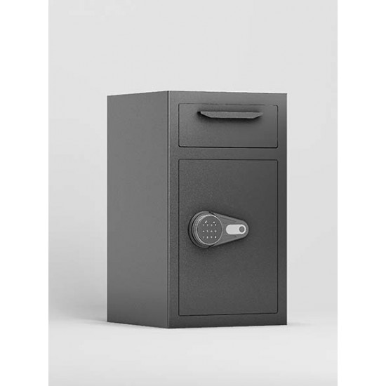 Depository Drop Safe, Front Drop Slot Lock Box with Digital Combination and Anti-Fishing, Silent Deposit Safe Box, Security Money Safe for Cash Slips Expense Business Office Home