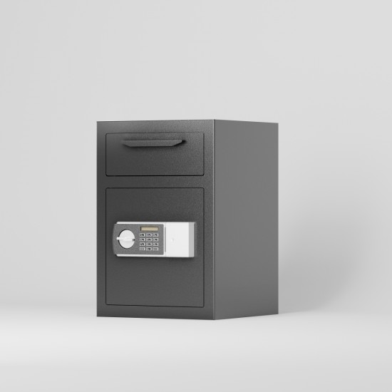 Digital Depository Safe Made of Carbon Steel Electronic Code Lock Depository Safe with Deposit Slot Depository Box for Home Hotel Restaurant and Office