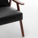 Mid-Century Modern Chair, Living Room Chair with Solid Wood Frame, Accent Chair Extra-Thick Backrest, Wingback Chair for Bedroom, Reading Room, Living Room, Lounge Chair Indoor