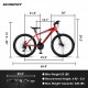 A24299 Rycheer Elecony 24 inch Mountain Bike Bicycle for Adults Aluminium Frame Bike Shimano 21-Speed with Disc Brake