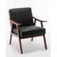 Mid-Century Modern Chair, Living Room Chair with Solid Wood Frame, Accent Chair Extra-Thick Backrest, Wingback Chair for Bedroom, Reading Room, Living Room, Lounge Chair Indoor