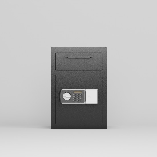 Digital Depository Safe Made of Carbon Steel Electronic Code Lock Depository Safe with Deposit Slot Depository Box for Home Hotel Restaurant and Office