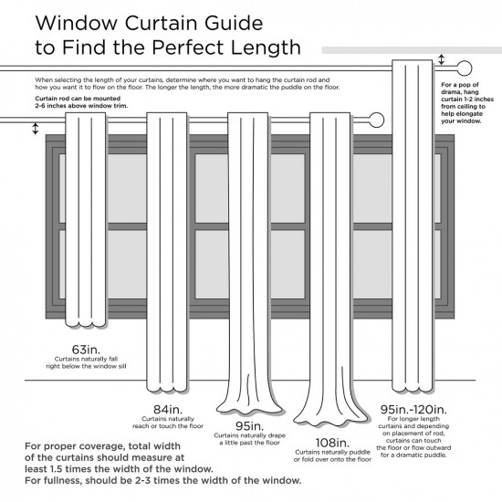 Twist Tab Lined Window Curtain Panel(Only 1 Pc Panel)