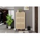 Natural  Rattan 3 Door Shoe Rack, Freestanding Modern Shoe Storage Cabinet, for Entryway