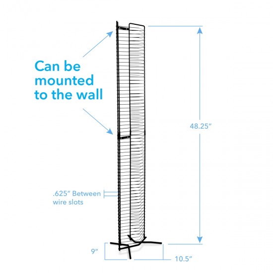 Media Tower, Wall Mounted or Freestanding, Made from Heavy-Gauged Steel