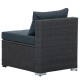 Patio Furniture, Outdoor Furniture, Seasonal PE Wicker Furniture, 7 Set Wicker Furniture With Tempered Glass Coffee Table