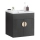 Black 20 Inch Bathroom Vanity with Sink,Large Storage Space, Wall Mounted Bathroom Vanity Sink