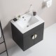 Black 20 Inch Bathroom Vanity with Sink,Large Storage Space, Wall Mounted Bathroom Vanity Sink