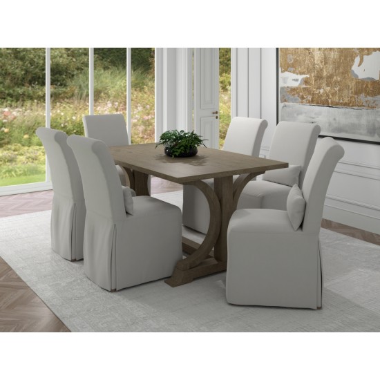 Sonoma Slipcovered Dining Chair Pearl