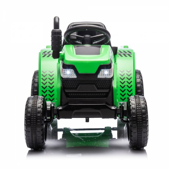 12V Kids Ride On Electric Tractor Black Knight,Kids Ride On Toy.2WD,Non-skid tires, steering wheel, foot pedal,With Removable storage tug,Light,Bluetooth,Music,MP3,USB,Power Display For Kids Aged 3+.