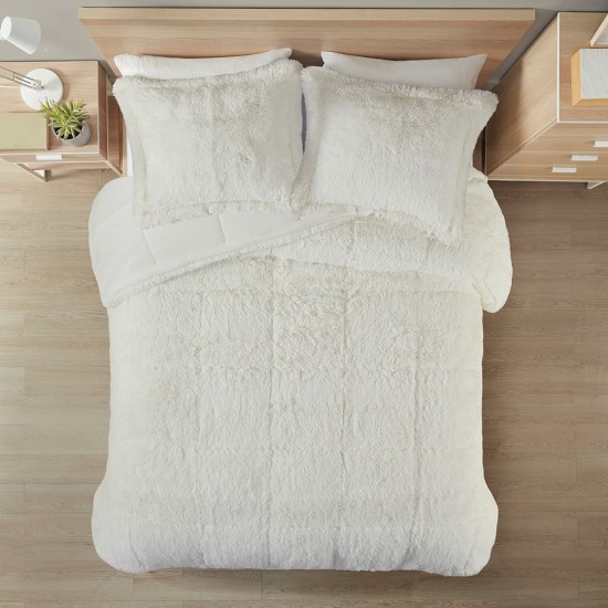 Shaggy Long Fur Comforter Mini Set