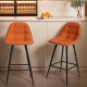 Counter Stools,Set of 2 Bar Stools with Back and Footrest, Modern Metal Counter Height Barstools for Kitchen Home Bar,25.5