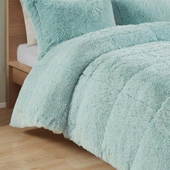 Shaggy Long Fur Comforter Mini Set