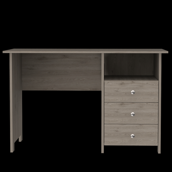 Bianco Writing Computer Desk, Three Drawers, One Shelf