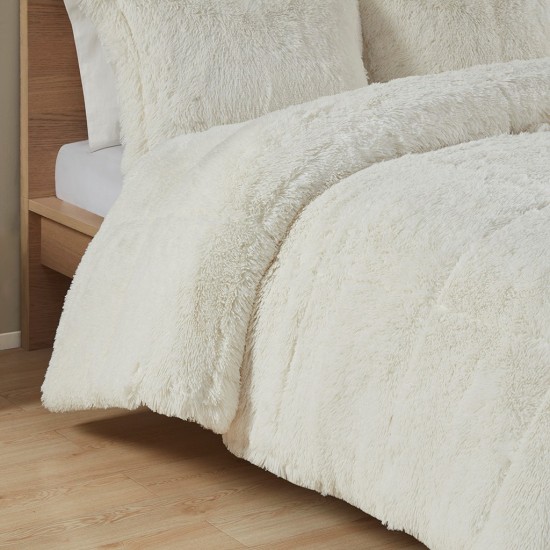 Shaggy Long Fur Comforter Mini Set