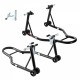 Motorcycle Stand 850LB Sport Bike Front & Rear Wheel Lift Swingarm Paddock Stands Black,U+L