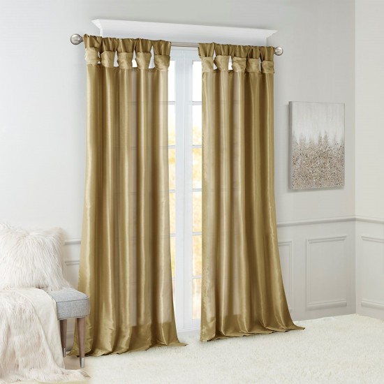 Twist Tab Lined Window Curtain Panel(Only 1 Pc Panel)