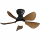 29 Inch Low Profile Flush Mount Ceiling Fan with Light Reversible Motor Remote Control