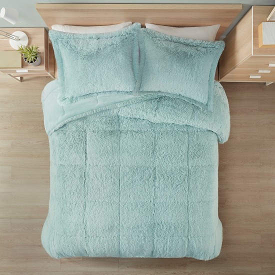 Shaggy Long Fur Comforter Mini Set