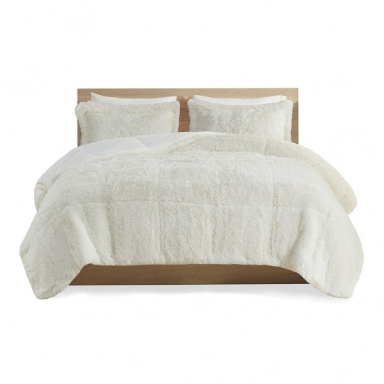 Shaggy Long Fur Comforter Mini Set