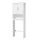 Over The Toilet Storage Cabinet with Barn Doors,24.2''W Free Standing Toilet Storage Shelf Space Saver with Adjustable Bottom Bar, White