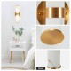 Golden and Elegant Resin Wall Sconce,Set of 2,Modern Vertical Light Fixture for Bathrooms, Hallways, and Bedrooms (Only Inoor)