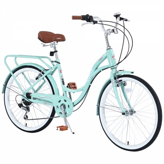 7 Speed, Steel Frame, Multiple Colors 24 Inch Ladies Bicycle