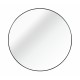 Black 30 Inch Metal Round Bathroom Mirror