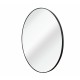 Black 30 Inch Metal Round Bathroom Mirror