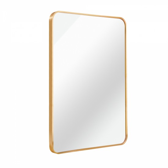 Gold 24x36 INCH Metal Rectangle Barhroom mirror