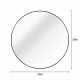 Black 30 Inch Metal Round Bathroom Mirror