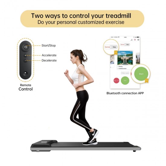 Under Desk Treadmill, 2 in 1 Walking Pad Treadmill for Home, Portable Treadmill with Width Belt, Walking Treadmill with 265LBS Capacity